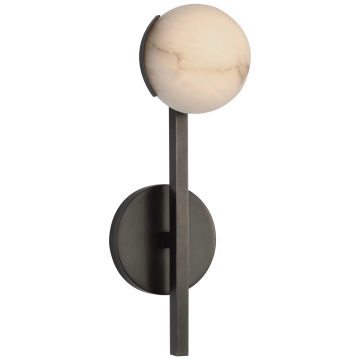 Pedra Petite Tail Sconce in Bronze with Alabaster