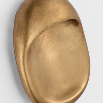 Esculpa 14" Rounded Wall Light in Museum Brass