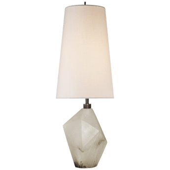 Halcyon Accent Table Lamp in Crystal with Linen Shade