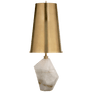 Halcyon Accent Table Lamp in Alabaster with Linen Shade