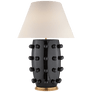 Linden Table Lamp in Black with Linen Shade