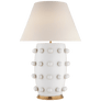 Linden Table Lamp in Plaster White with Linen Shade