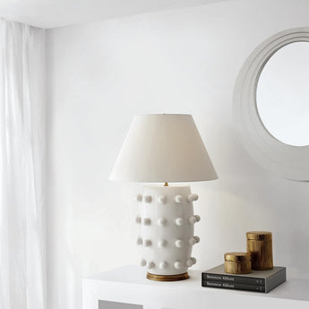 Linden Table Lamp, a premium Decorative light by Visual Comfort. Close - up image of its design.