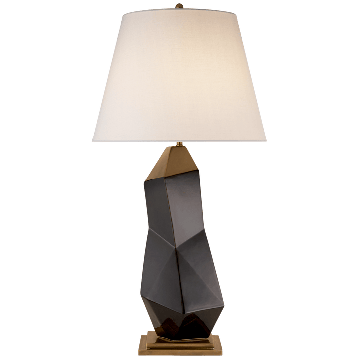 Bayliss Table Lamp in Black with Linen Shade