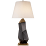 Bayliss Table Lamp in Black with Linen Shade