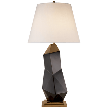 Bayliss Table Lamp in Black with Linen Shade