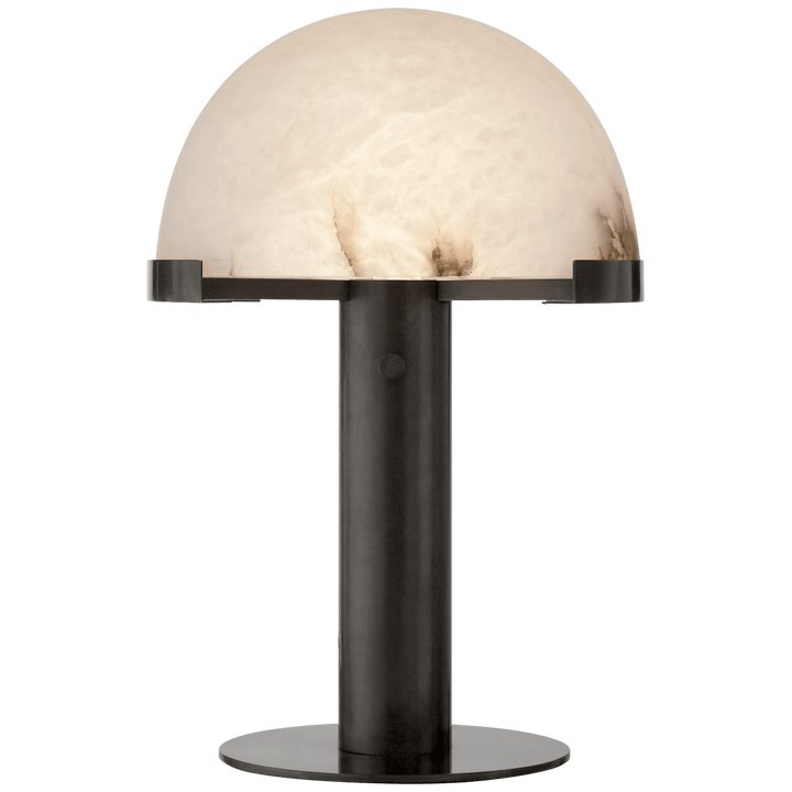 Melange Desk Lamp in Bronze with Alabaster Shade