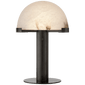Melange Desk Lamp in Bronze with Alabaster Shade
