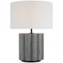 Scioto Medium Table Lamp in Oyster Stained Concrete with Linen Shade