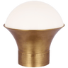 Precision Accent Table Lantern in Antique-Burnished Brass with White Glass