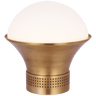 Precision Medium Table Lantern in Antique-Burnished Brass with White Glass