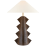 Senso Large Table Lamp in Crystal Bronze with Linen Shade