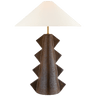 Senso Large Table Lamp in Crystal Bronze with Linen Shade