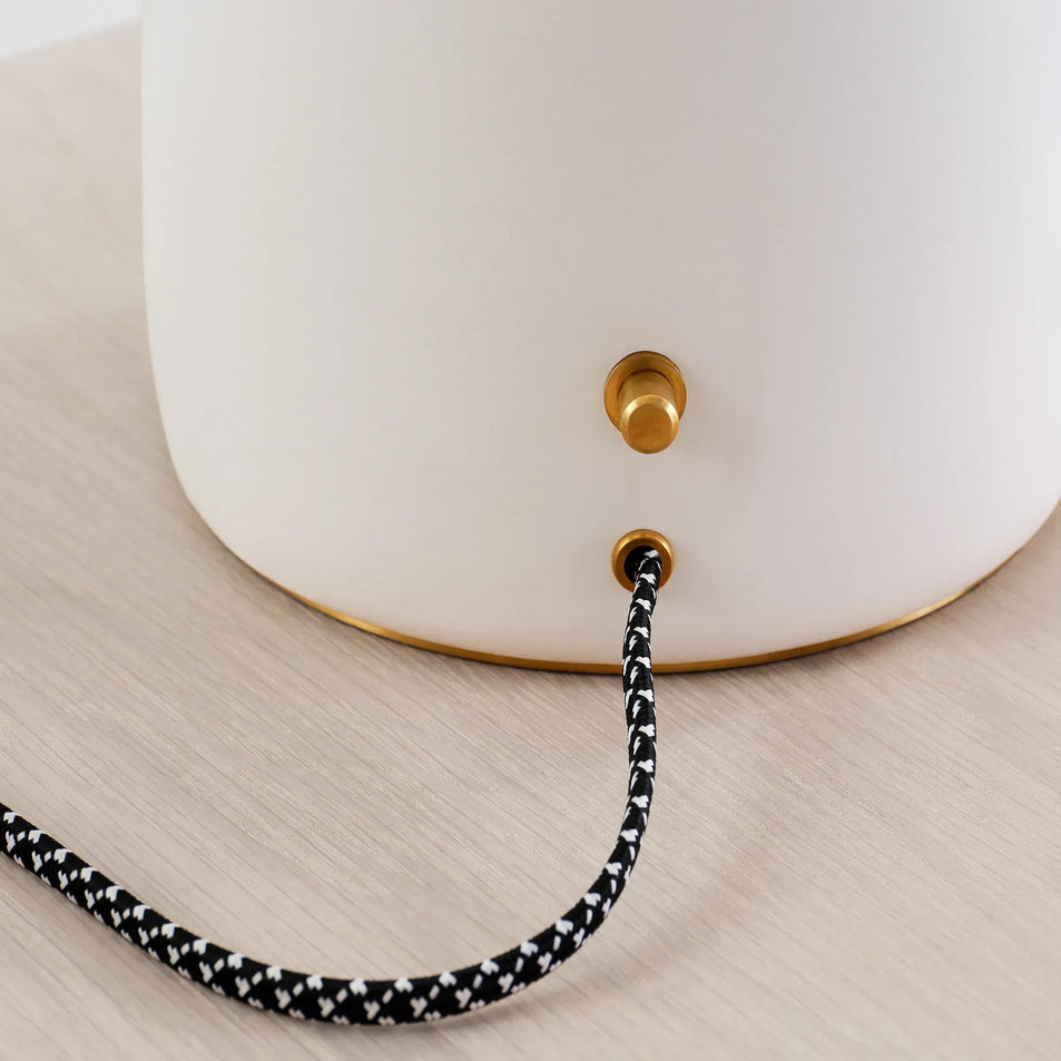 Tiglia Low Table Lamp, a premium Decorative light by Visual Comfort & Co. Close - up image of its design.