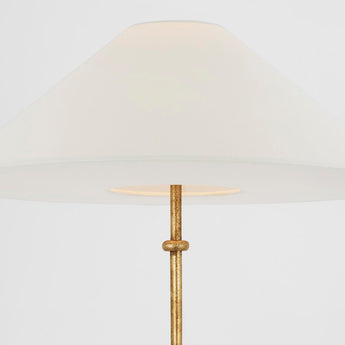 Zealous 30" Table Lamp in Museum Gild with Linen Shade