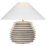 Crenelle 20" Stacked Table Lamp, a premium Decorative light by Visual Comfort & Co. Close - up image of its design.