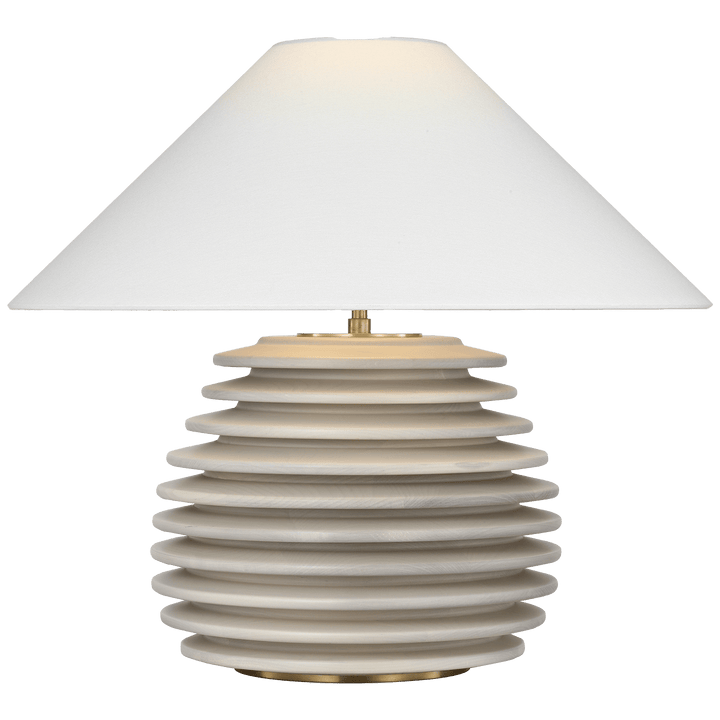 Crenelle 20" Stacked Table Lamp, a premium Decorative light by Visual Comfort & Co. Close - up image of its design.