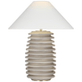 Crenelle 27" Stacked Table Lamp, a premium Decorative light by Visual Comfort & Co. Close - up image of its design.