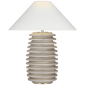 Crenelle 27" Stacked Table Lamp, a premium Decorative light by Visual Comfort & Co. Close - up image of its design.