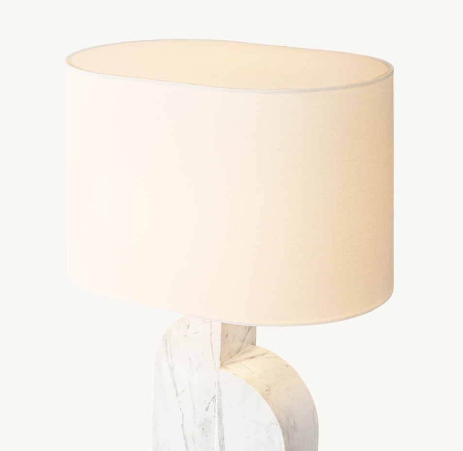 Savoye Large Left Table Lamp, a premium Decorative light by Visual Comfort & Co. Close - up image of its design.