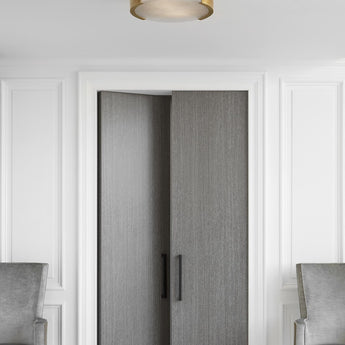 Melange Large Flush Mount, a premium Flush Mount light by Visual Comfort. Close - up image of its design.