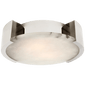 Melange Large Flush Mount in Polished Nickel with Alabaster