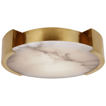 Melange X-Large Flush Mount in Antique-Burnished Brass with Alabaster