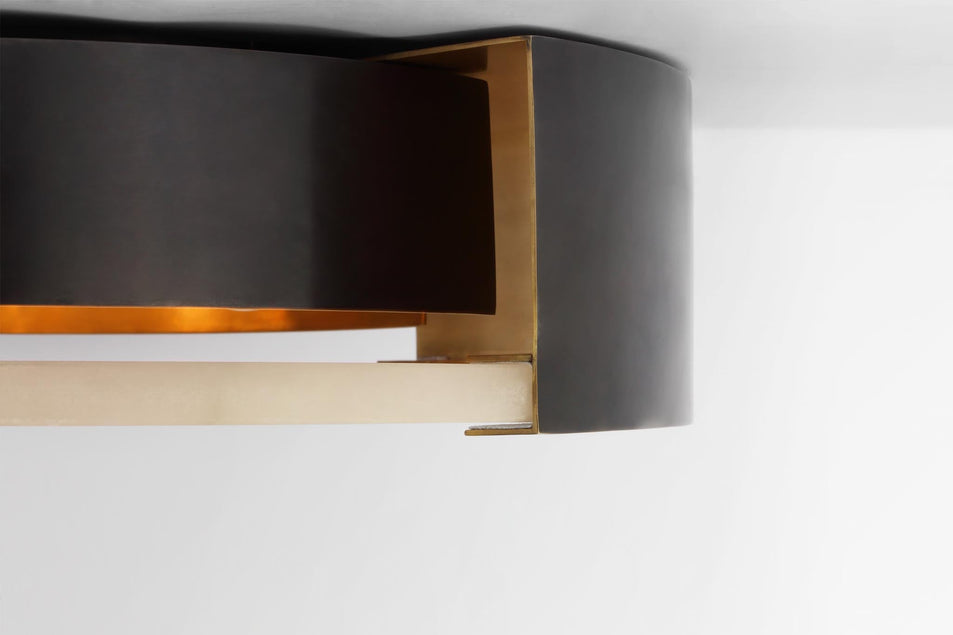 Melange X-Large Flush Mount in Bronze with Alabaster