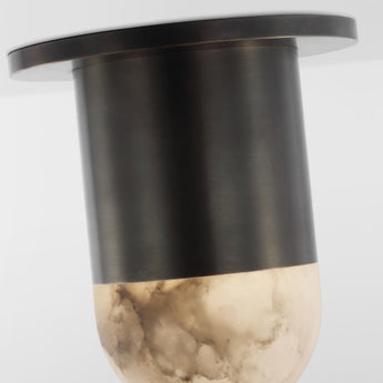 Melange Mini Monopoint Flush Mount in Bronze with Alabaster