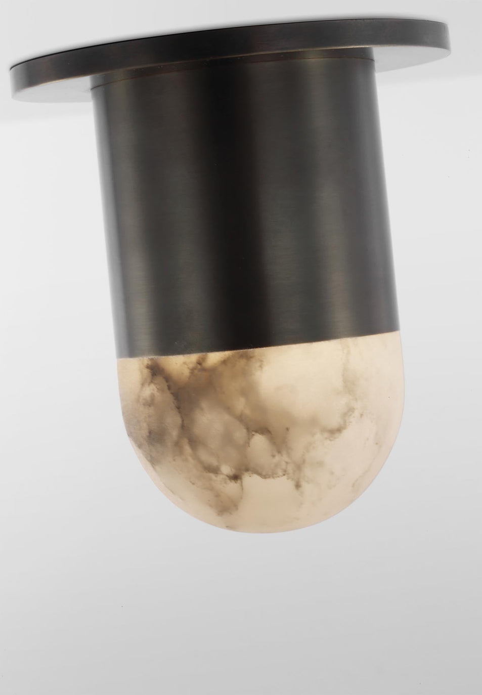 Melange Mini Monopoint Flush Mount in Bronze with Alabaster