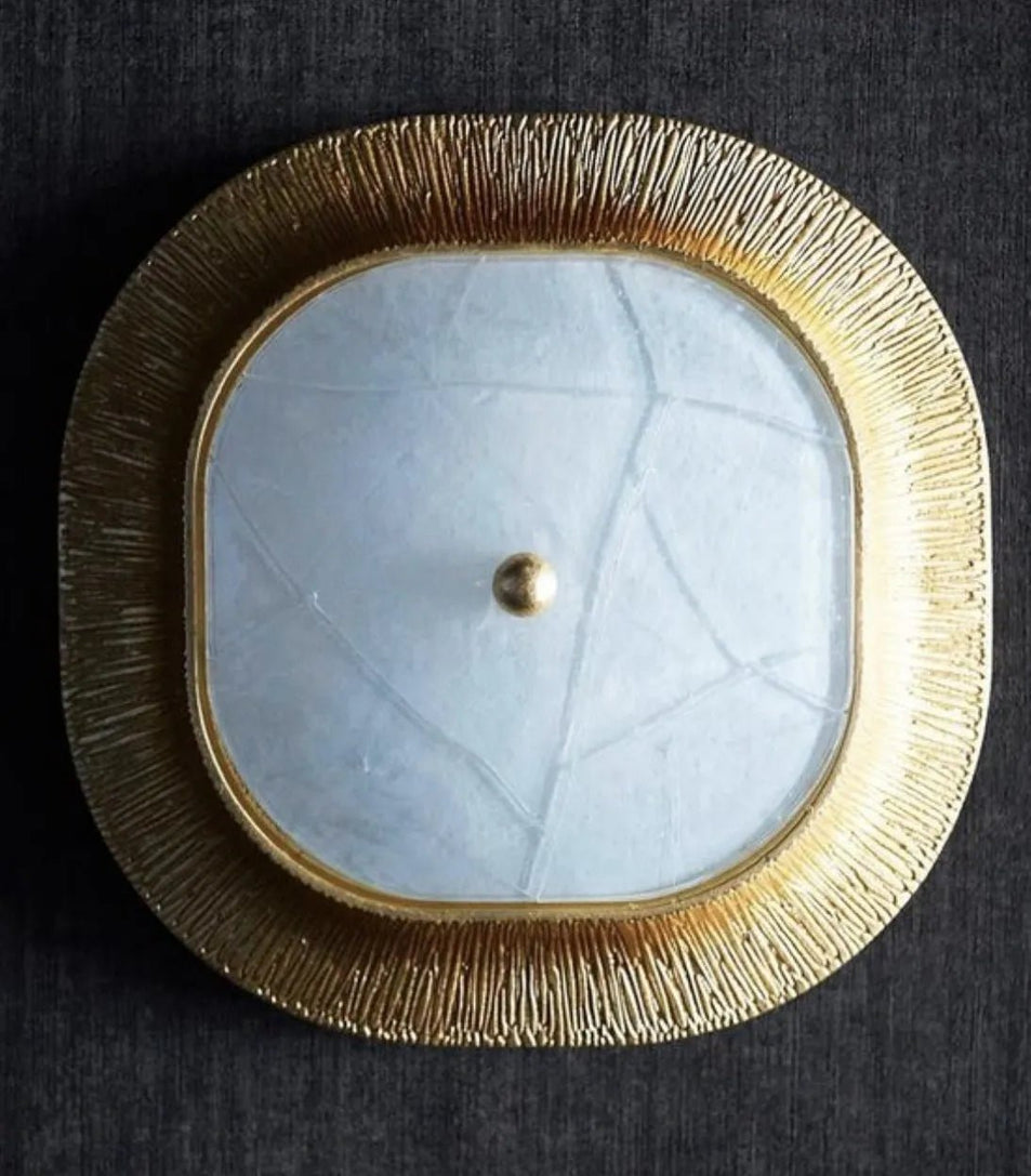 Utopia Round Flush Mount, a premium Flush Mount light by Visual Comfort & Co. Close - up image of its design.