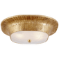 Utopia Round Flush Mount in Gild with Fractured Glass