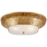 Utopia Round Flush Mount in Gild with Fractured Glass