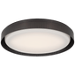 Precision 18" Round Flush Mount in Bronze with White Glass