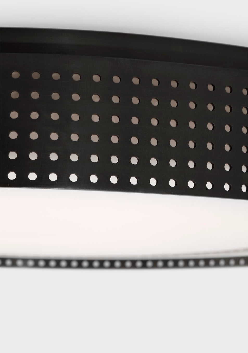 Precision 18" Round Flush Mount in Bronze with White Glass