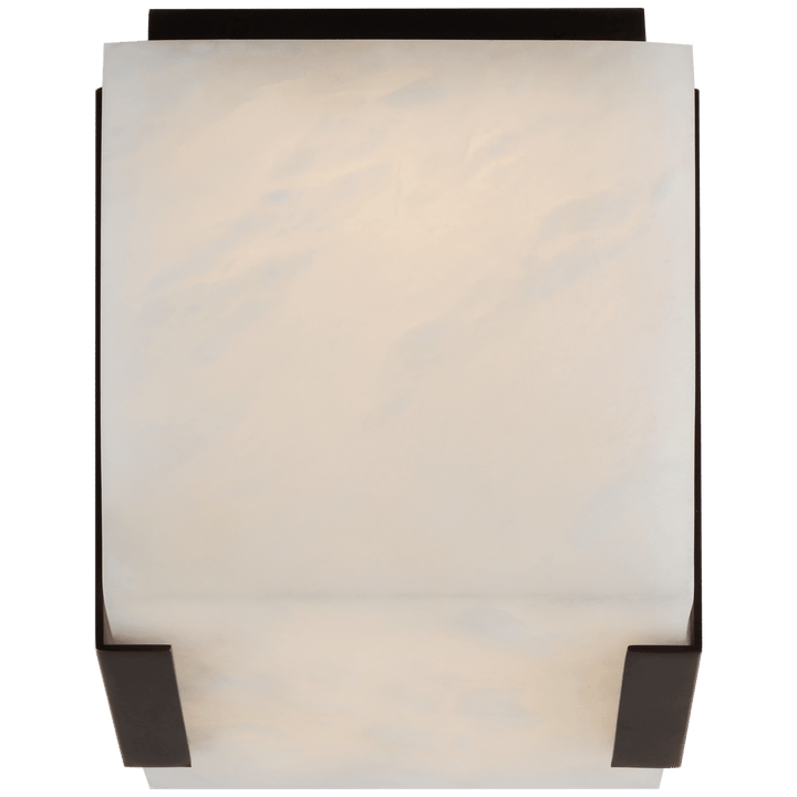 Covet Tall Clip Solitaire Flush Mount in Bronze with Alabaster