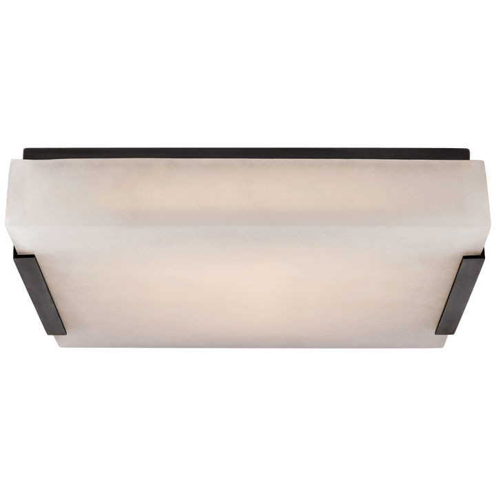 Covet Medium Flush Mount in Bronze with Alabaster