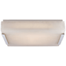 Covet Medium Flush Mount in Polished Nickel with Alabaster