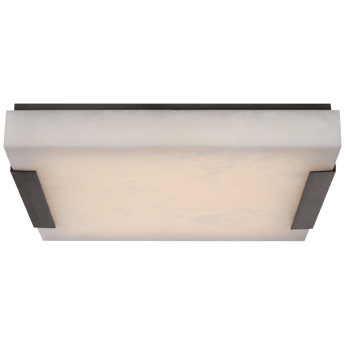 Covet Large Flush Mount in Bronze with Alabaster