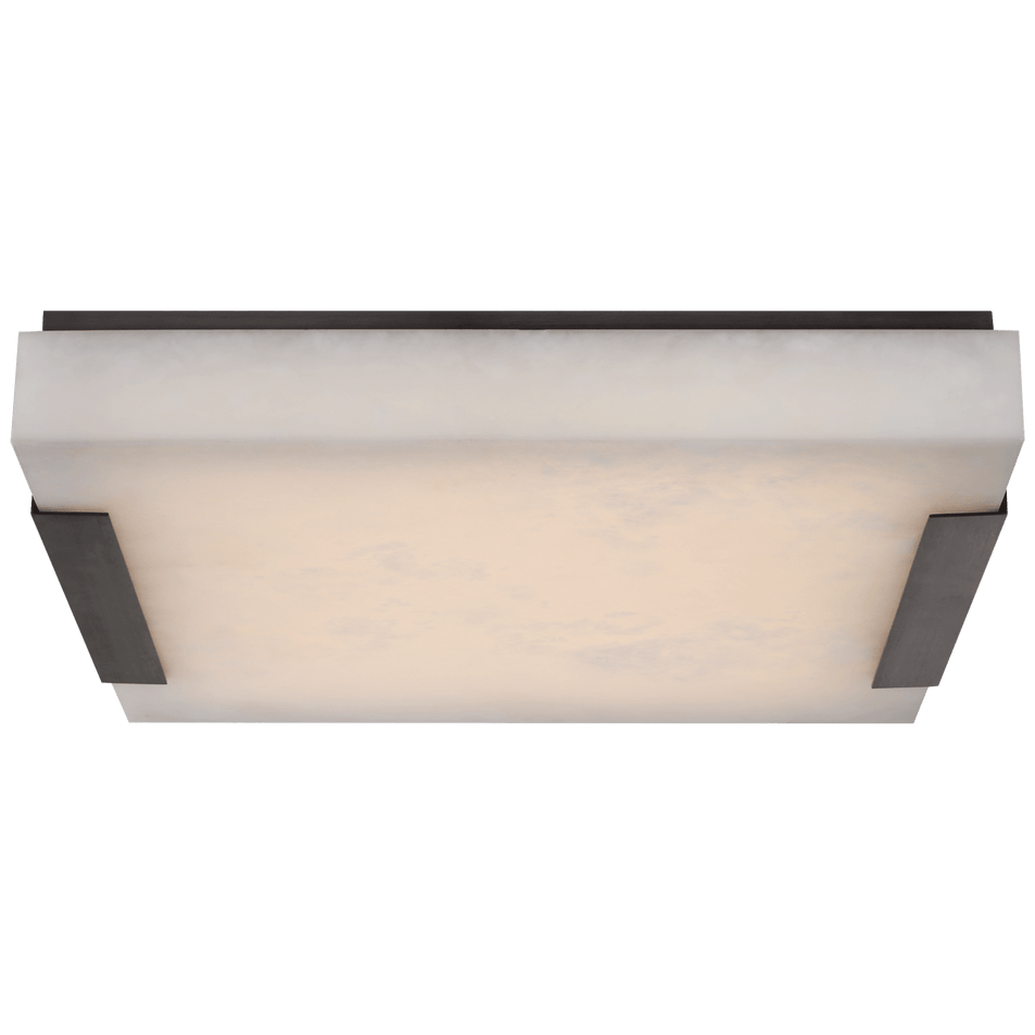 Covet Large Flush Mount in Bronze with Alabaster