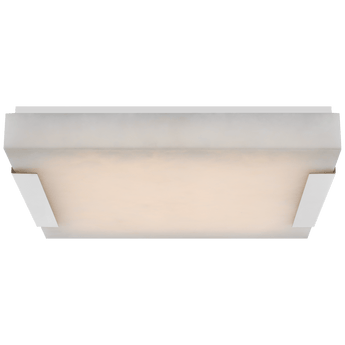 Covet Large Flush Mount in Polished Nickel with Alabaster