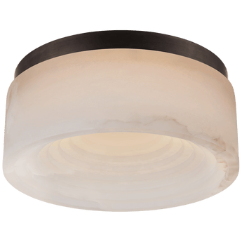 Otto Small Flush Mount in Bronze with Alabaster