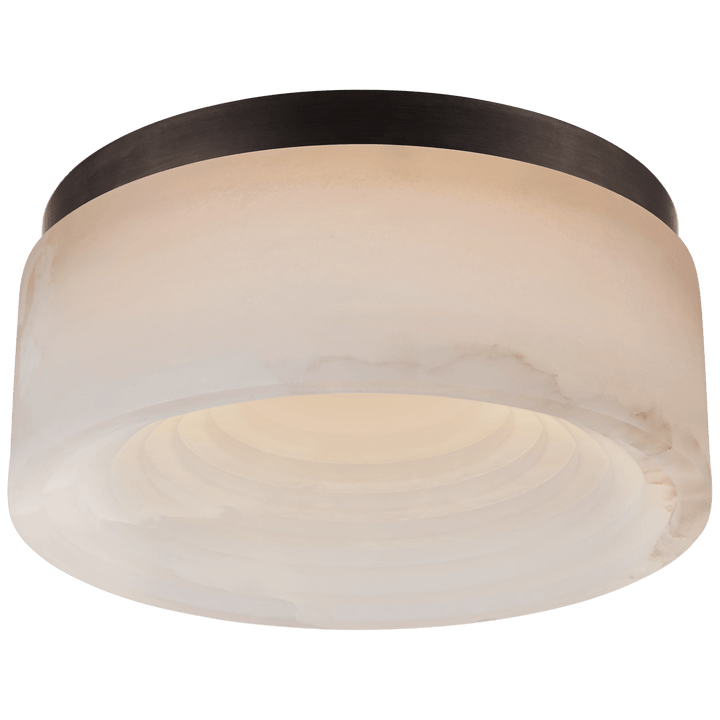 Otto Small Flush Mount in Bronze with Alabaster