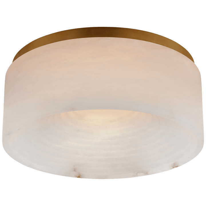 Otto Medium Flush Mount in Antique-Burnished Brass with Alabaster