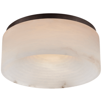 Otto Medium Flush Mount in Bronze with Alabaster