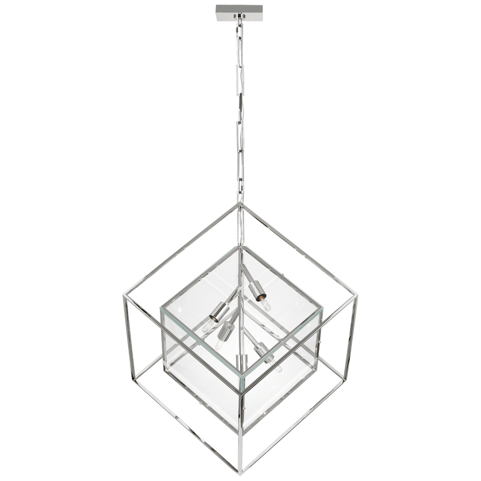 Cubed X - Large Pendant, a premium Pendant light by Visual Comfort & Co. Close - up image of its design.