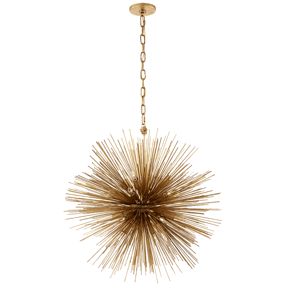 Strada Medium Round Chandelier in Gild
