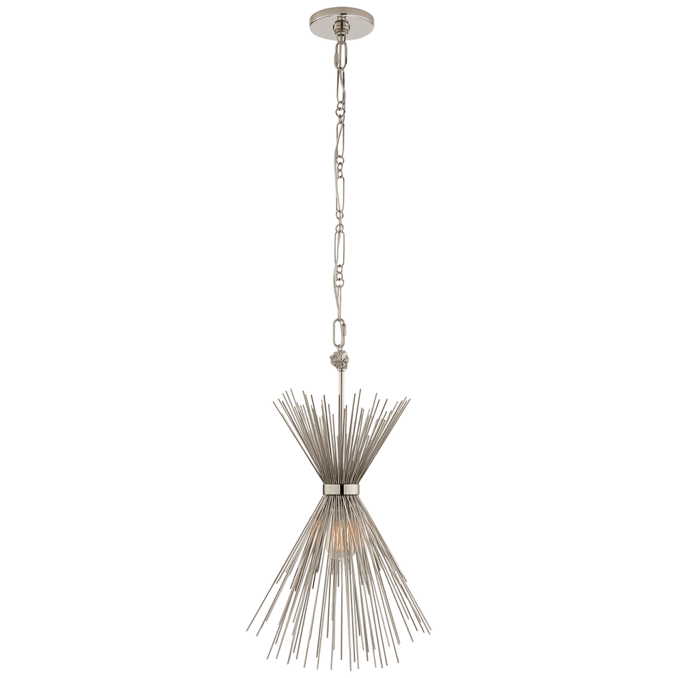 Strada Small Chandelier, a premium light by Visual Comfort & Co. Close - up image of its design.