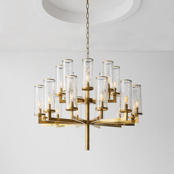 Liaison Double Tier Chandelier, a premium Chandelier light by Visual Comfort. Close - up image of its design.