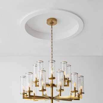 Liaison Double Tier Chandelier, a premium Chandelier light by Visual Comfort. Close - up image of its design.